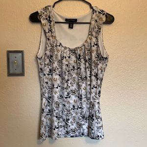 Thick strap top with silver detail on neckline - size small